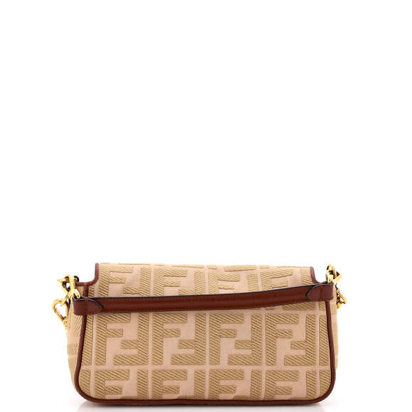 Fendi Medium Baguette NM Bag Zucca Embroidered Canvas - Picture 3 of 6